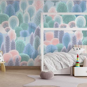 Tapet autoadeziv Padurea colorata