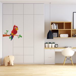 Autocolant perete Papagalul rosu